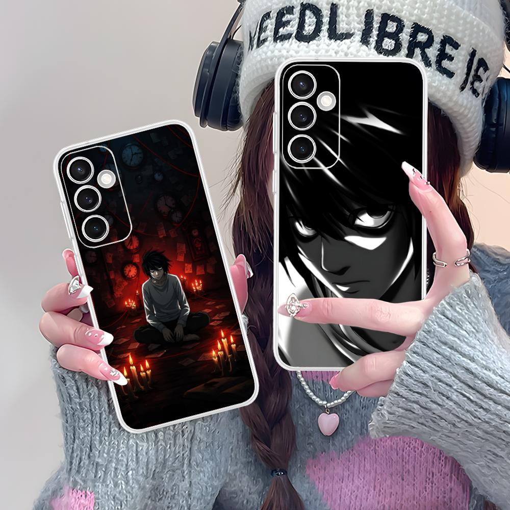 Чехол для мобильного телефона Death Note L Lawliet для Samsung Galaxy S25 S24 S23 S22 S21Plus FE Ультрапрозрачный Цветной Чехол Чехол Красивый
