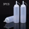 3x/set Plastic Squeeze Bottle Condiment Dispenser Ketchup Mustard Sauce 8oz