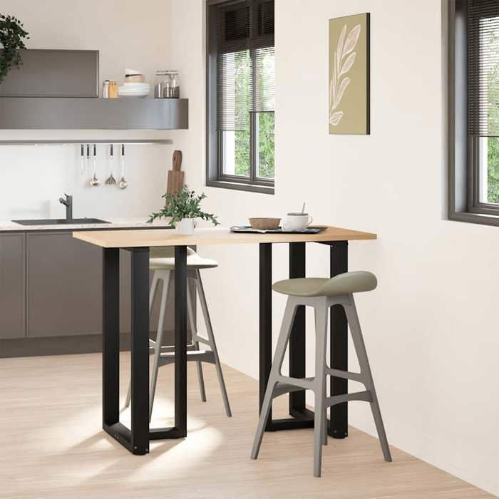 VidaXL T-shaped Bar Table Legs, 2 Pieces, Black, 60 X 35 X (100-101) Cm, Steel 4013092