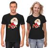 Christmas Funny Figure Short Sleeve White-Black Men's / Women's T-Shirt G007