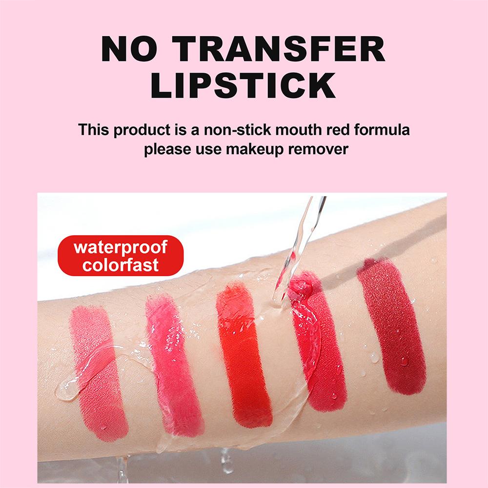 New Girl Pink Lipstick Non-stick Cup Matte Lipstick Matte Velvet Lipstick Durable Waterproof and Sweat-proof Non-smudged Lipstick