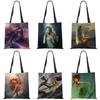 Mermaid Print Tote Shoulder Bag For Women Shopping Reusable Bags Large Travel School Beach Bags