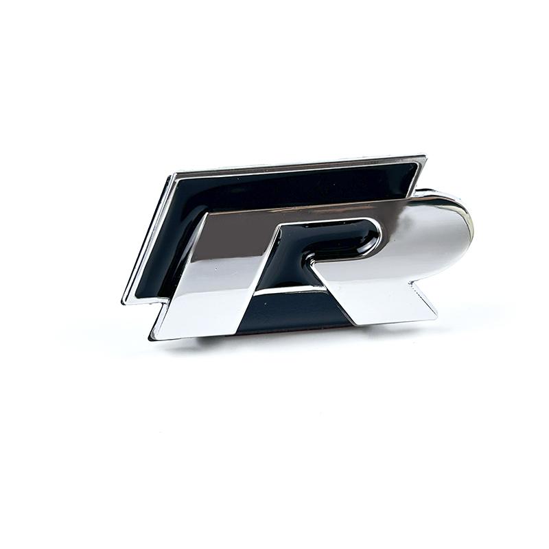 BSI1 For VOLKSWAGEN VW GTI 3D Metal R Badge Car Grill Emblem Stickers Decal For VW Volkswagen Jetta Bora Candy Golf Sagitar Magotan P