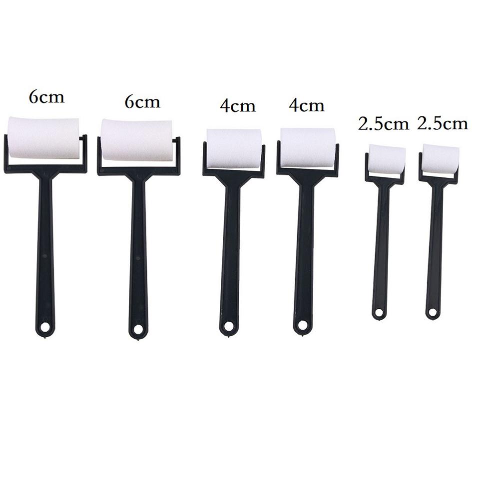 3pcs Sponge Paint Roller Brush /Foam Painting Roller/ Brush Plastic Handle Sponge Brushes Craft Tool Parts For Children/ Draw