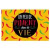 [Q6555] - Humorous Laminated Placemat 'Messages' Yellow (A Little Pigment In Life) - 43x28 ​​cm