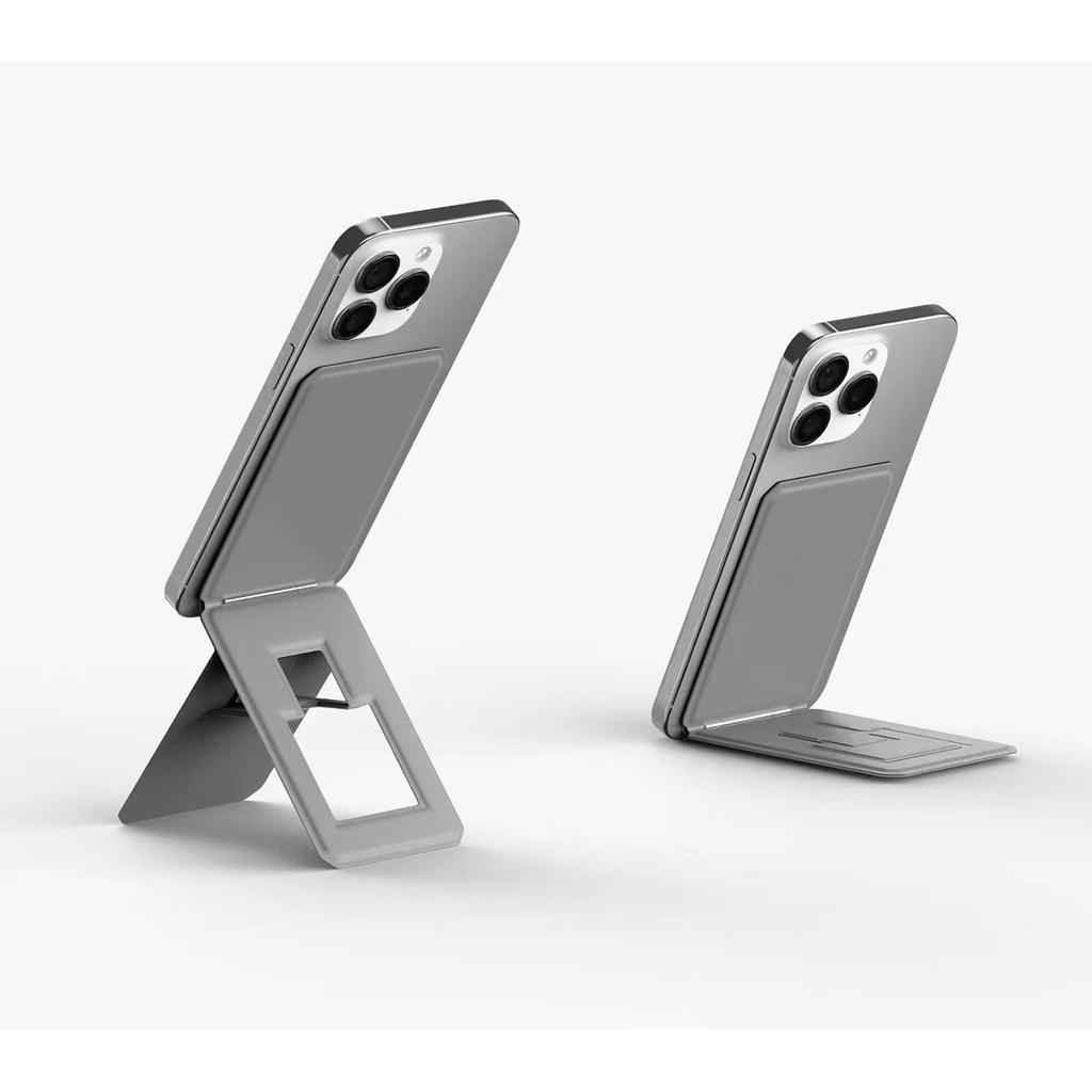 Magsafe Складной Картхолдер Магнитный Держатель для Мобильного Телефона Apple 17 Кожаный Многофункциональный Складной Стикер на Спинку Зажим для Карт