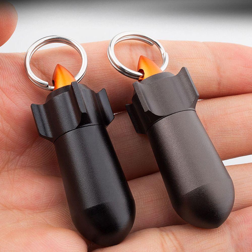 Vitamin Capsule Pill Organizers Pill Bottle Pill Storage Box Keychain Holder Aluminum Pill Case