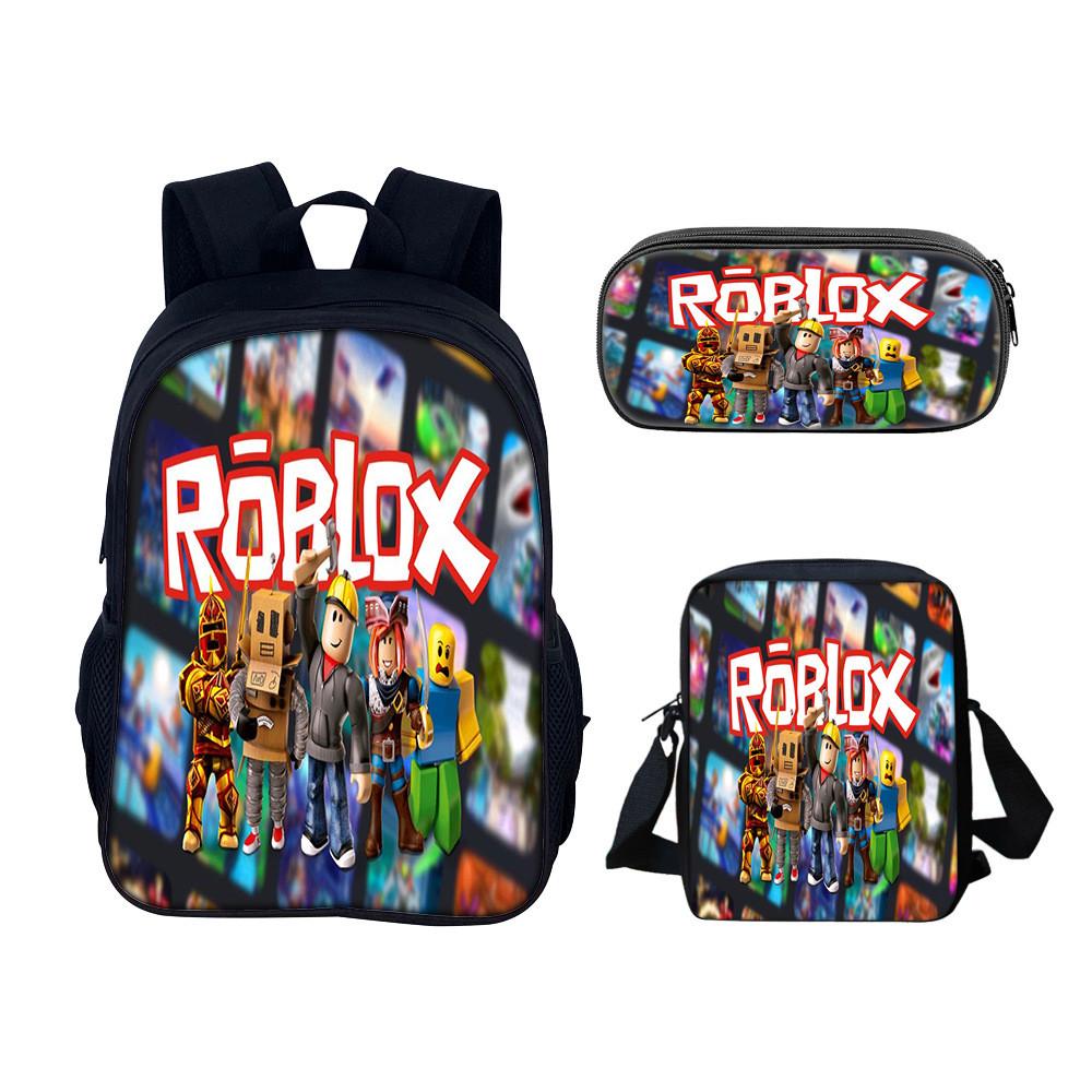 Roblox Аниме Набор для студента из трех предметов с нейлоновым материалом для повседневной носки