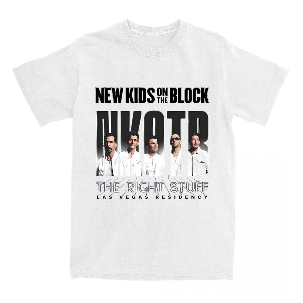The Right Stuff Las Vegas Tshirt NEW KIDS ON THE BLOCK NKOTB Band Fashion Tshirts Male Short Sleeve Cotton T Shirt Streetwear