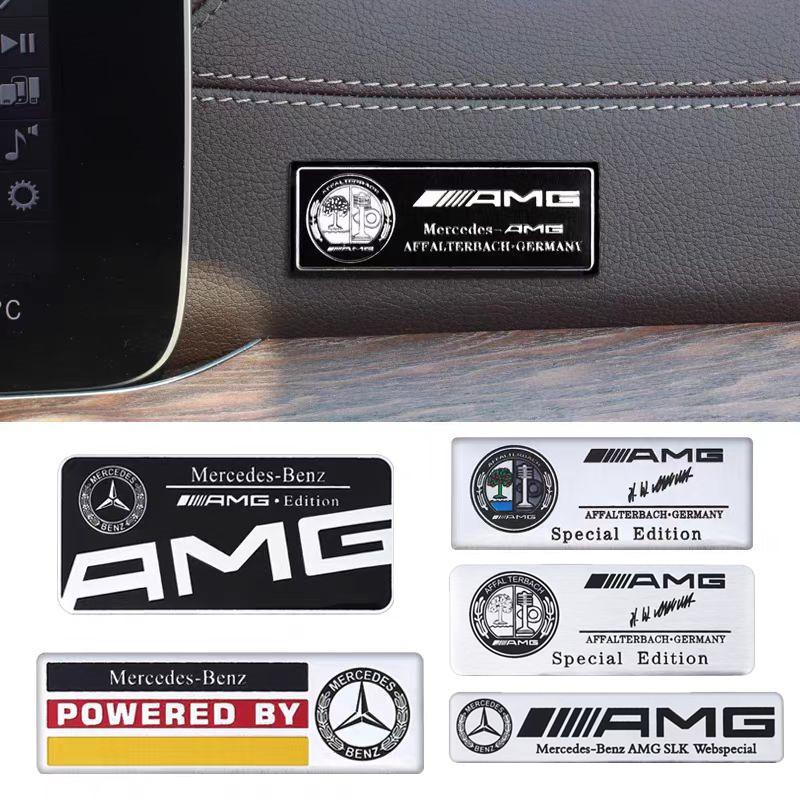 CRJ1 1PCS Car Aluminum Sticker Emblem Badge Decals Accessories CFXMBT-BECH23 For Mercedes Benz W204 W205 B/C/E/S Class GLC GLE CLA