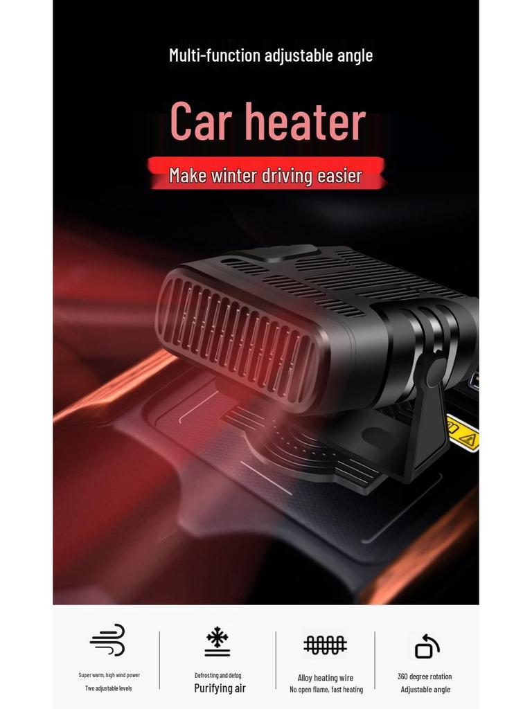 Portable 12V/24V Car Heater & Defroster Warm Air Blower