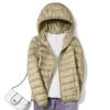 FASHION 2025 Winter Thin Down  Women's Short Hooded Fashion White Duck Down Slim Large Size Lightweight  Winter Clothes