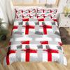 Red Grey White Striped King Duvet Cover Gradient Geometric Bedding Set Modern Striped Art Comforter Cover Polyester Quilt Cover