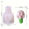 Flexible Silicone Tulip Bouquet Candle Molds DIY Handmade Soap Making Mold  Kitchen Cooking