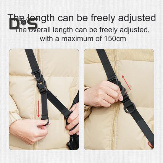 Ремень для переноски на открытом воздухе, регулируемая длина, быстросъемный, расширяемый, с кольцом для подвешивания