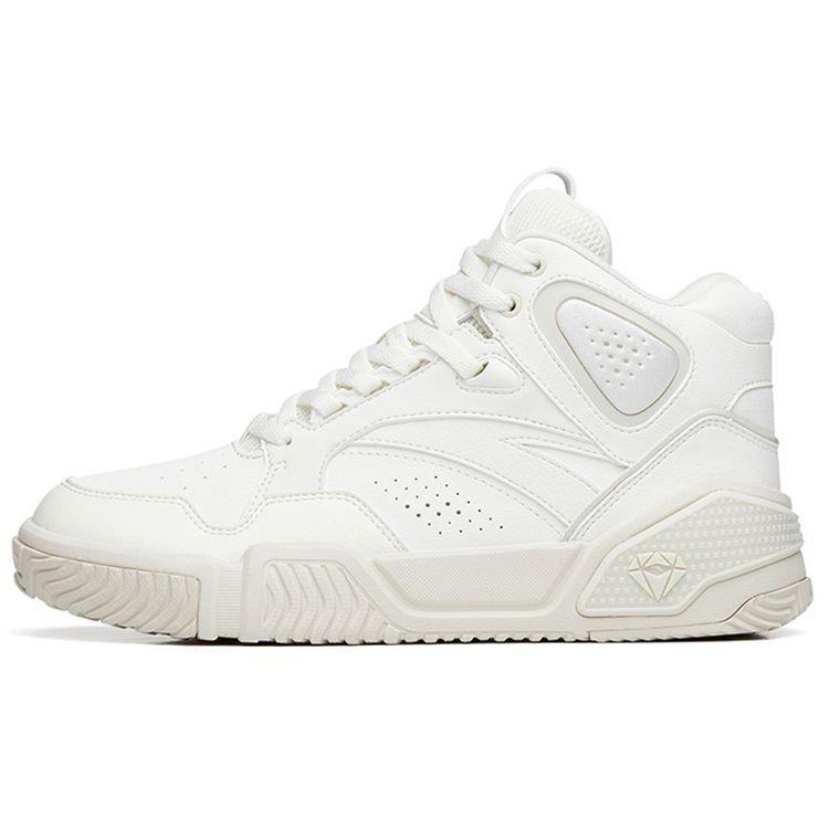Anta Flame High Platform Casual Shoes Women White Black 122238090R-1