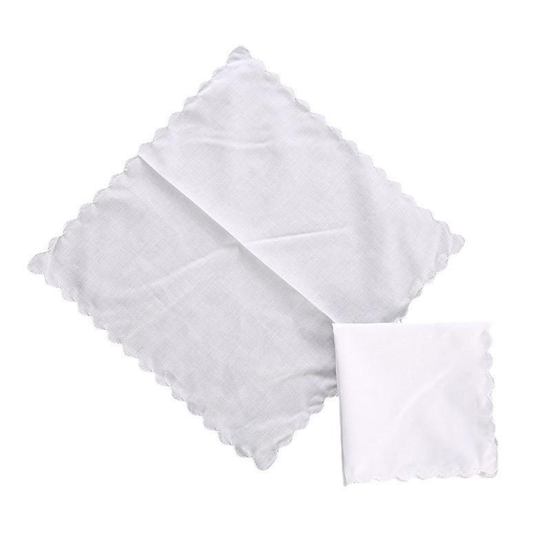 3 шт. 100% хлопок 30x30 см белые однотонные кружевные носовые платки для женщин многоразовые костюмные карманные платки полотенца сувениры для чаепития
