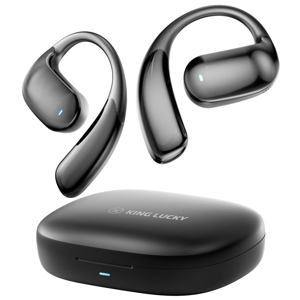 Kinglucky Wireless Open Ear Bluetooth with Air Conduction Earphones That Do Not Block Your Open Listen While Ultimate Bluetooth Instant No Sound Up To