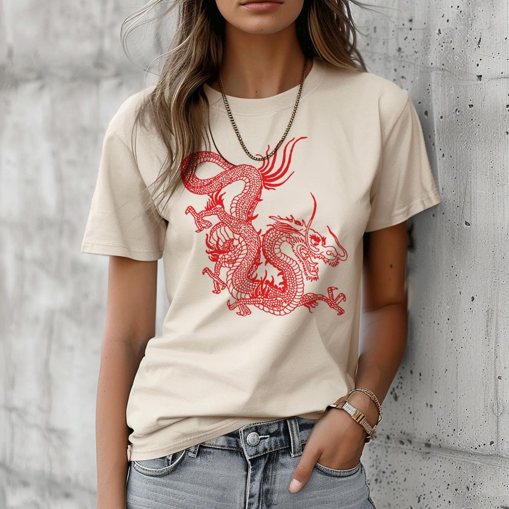 Dragon Tee Women Summer T-shirts Girl Harajuku Clothing