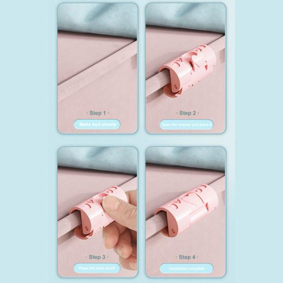20 шт. зажимов для простыней, зажимы для пододеяльников с приподнятыми краями, регулируемые, простые в использовании, скрытые держатели для простыней