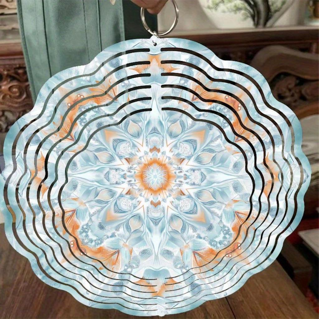 10-дюймовый богемный ветряной спиннер, уличный декор с вращающимся на 360 градусов крючком, дизайн мандалы для сада, балкона, патио, художественный подарок на все сезоны