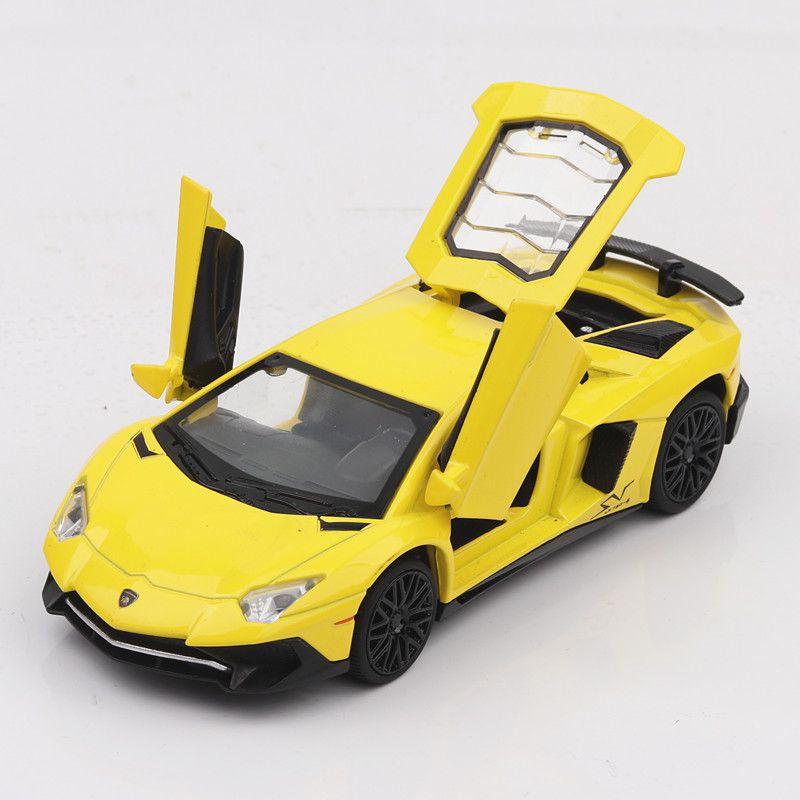 Изысканная модель автомобиля Lamborghini Aventador Lp740 1/32 из литого металла со звуком и светом