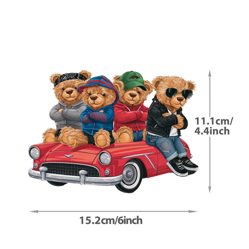 Нашивки с мультяшными медведями на одежде Термопечать Наклейки на футболки Parches Ropa Hoodies Термоперенос Наклейки на одежду своими руками