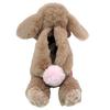 Nakajima Corporation Snoopy Fluffy Hooded Bunny Long W200 x D330 x Lop-Eared Pouch, Brown, Approx. H120mm, 228734-26