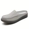 Women's Solid Color Embroidery Mule Shoes, Fashion Hundreds of Flat Shoes, Non-slip Comfortable Casual Women's Shoes