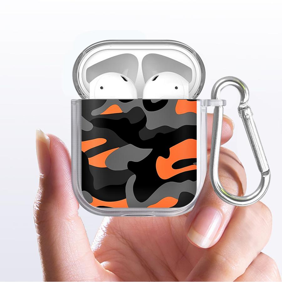 Чехол для Airpods 4 Pro 1 Pro3 Pro2 3 2 Прозрачный Чехол для Наушников Камуфляжный Узор