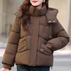 Модное зимнее пальто женское теплое парки с капюшоном повседневное свободное толстое женские куртки
