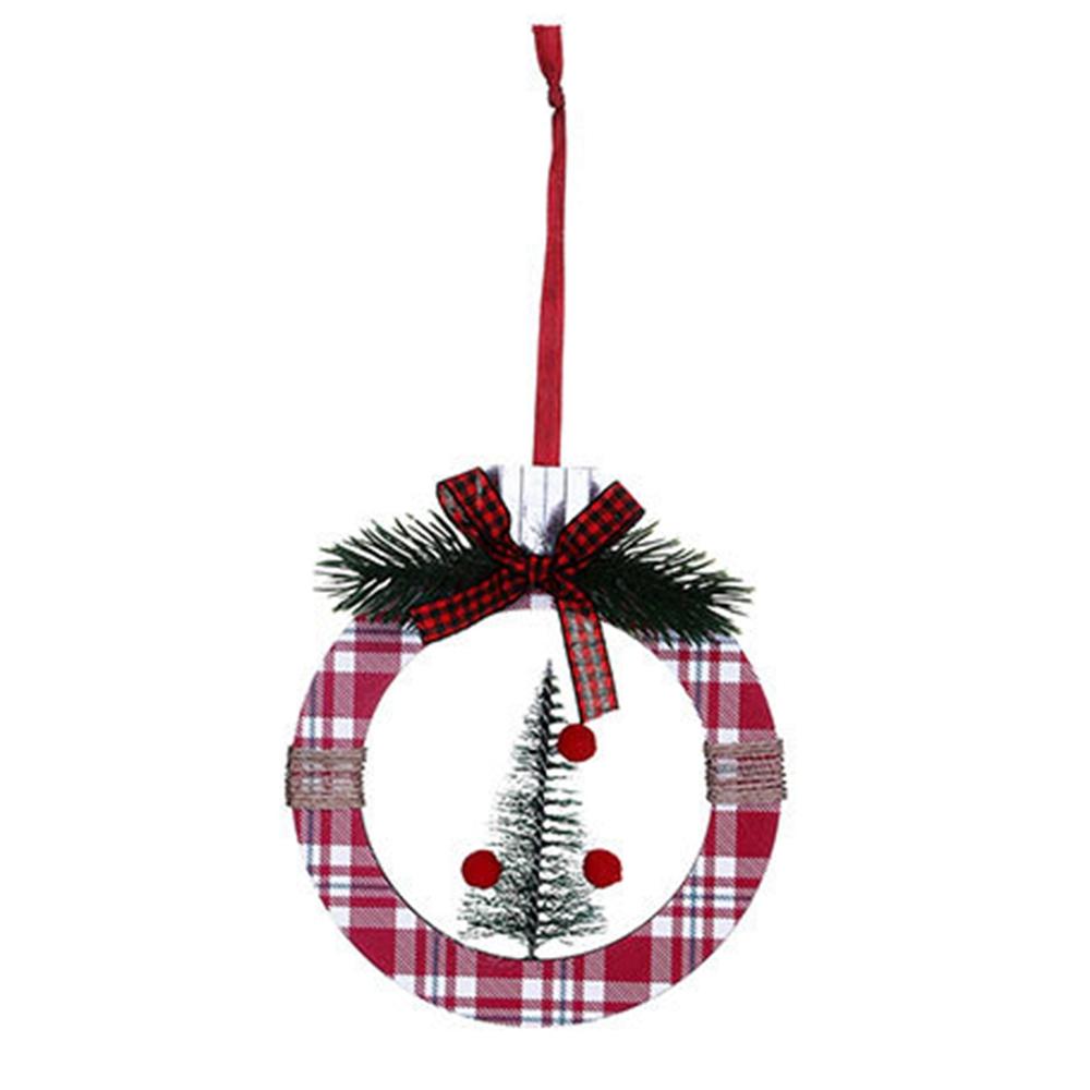 Рождественский орнамент Сосна Рождественская елка Маленький кулон Красный круглый кулон