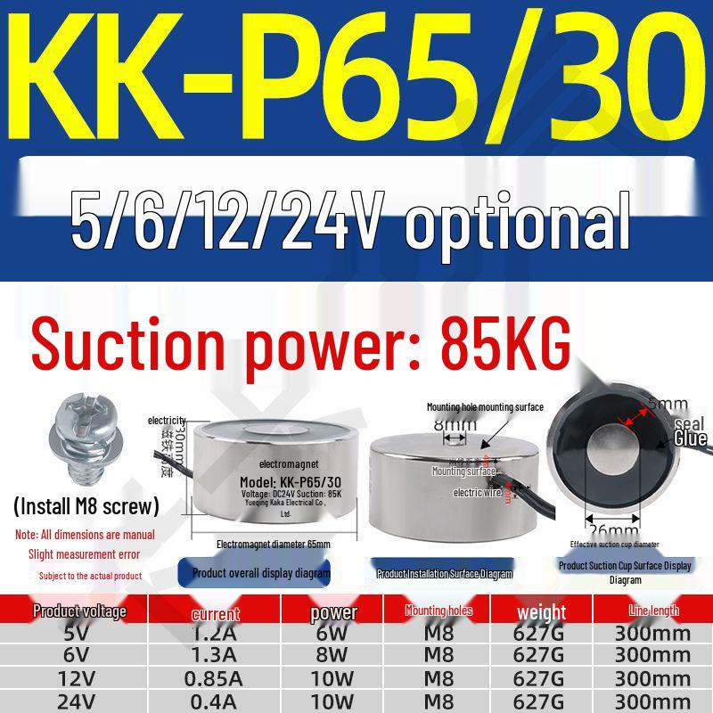 12V/24V/5V DC Strong Round Electromagnet Suction Cup for Industrial Use