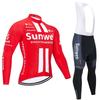 Cross-border bicycles Spring and Autumn men's and women's long-sleeved suits Speed down suits Tour de France version cycling suits Foreign trade