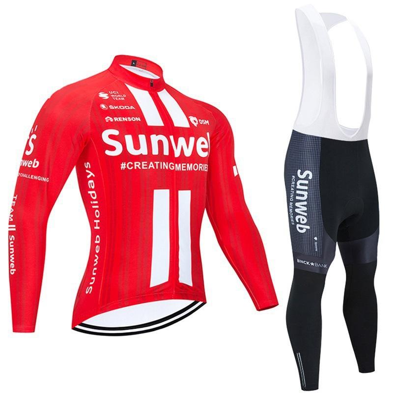Cross-border bicycles Spring and Autumn men's and women's long-sleeved suits Speed down suits Tour de France version cycling suits Foreign trade