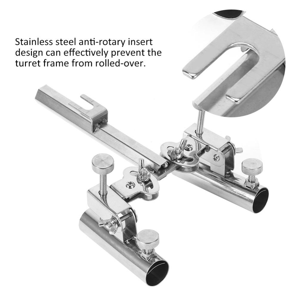 Double Slot Fishing Rod Holder Stepless Fine-Tuning Fishing Rod Holder Rack Bank Fishing