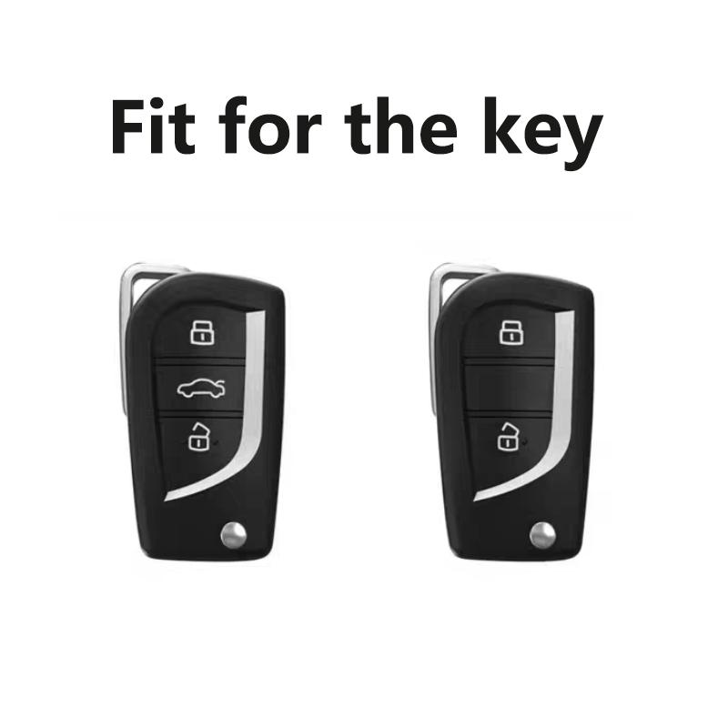 Прозрачная черная ТПУ крышка для брелока подходит для Toyota Aygo Yaris Highlander Camry Rav4 2 3-кнопочный откидной брелок Чехол для брелока Крепление для пульта Автомобильные аксессуары
