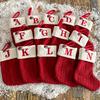 Christmas Stockings With Initials, Letter Embroidered Xmas Stockings Christmas Tree Hanging Pendant Party Decor Navidad Natal