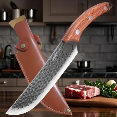 Stainless Steel Boning Knife with Knife Sheath Professional Cutting Knife Sharp Kitchen Chef Knife with Cover