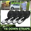 4PCS 4.5m X 25mm Heavy Duty Lashing Straps Cargo Luggage Tie Down Cam Buckle Roof Rack Motorcycle Bike Car Kayak Surfboards Tool