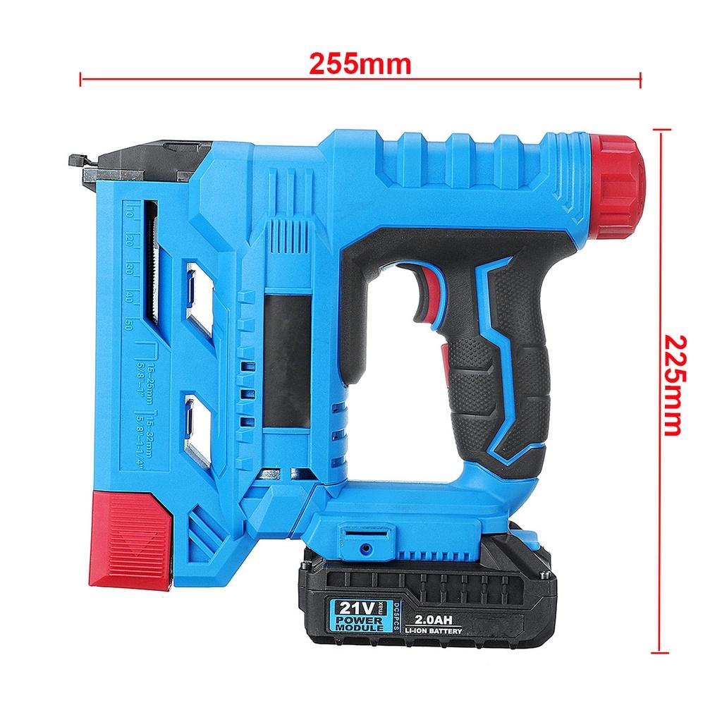 Electric Cordless Nail Gun 15mm-32mm Straight Nail 15mm-25mm U-Shape Nail Woodworking Tool Rechargeable