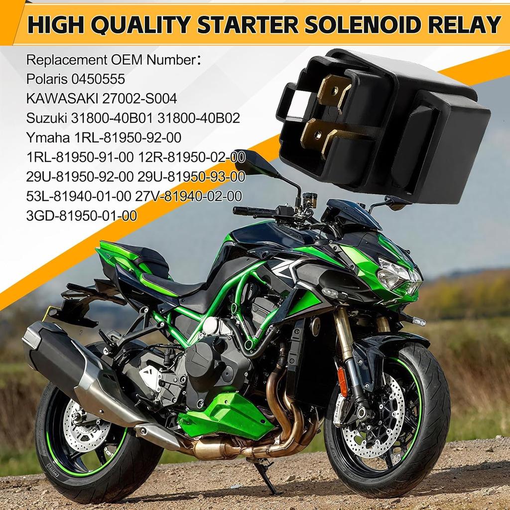 Starter Solenoid Relay Assy for Polaris Predator 50 90 Suzuki QuadSport LT 80 Z50 Yamaha Warrior 350 Big Bear 400 Grizzly 660 600 Moto 4 Raptor