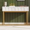 Bedroom Table Metal Legs Dressing with Drawers Large Capacity Ergonomic Handle Makeup Vanity Desk Easy to Assemble Home Furniture