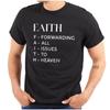 Christian Faith Forward All Issues To Heaven Womens or Mens Crewneck T Shirt Tee