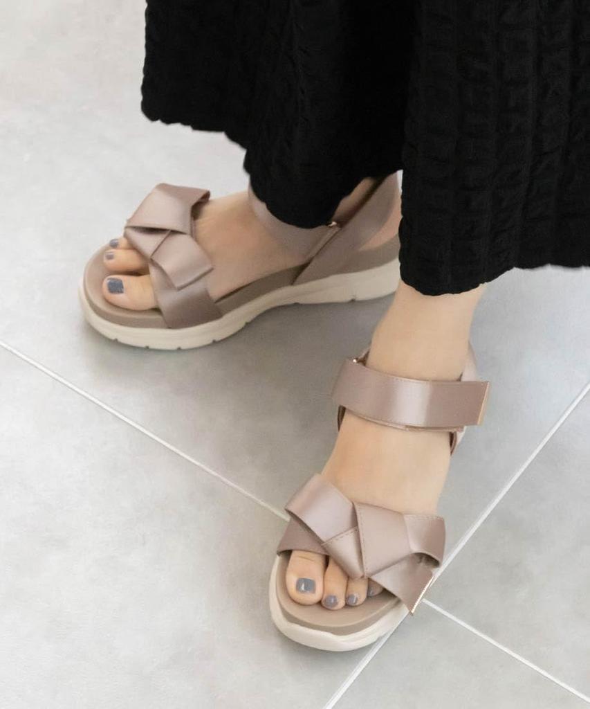 Ribbon Sport Sandals for Women DR31104 Beige Cm [Randa] 24.5