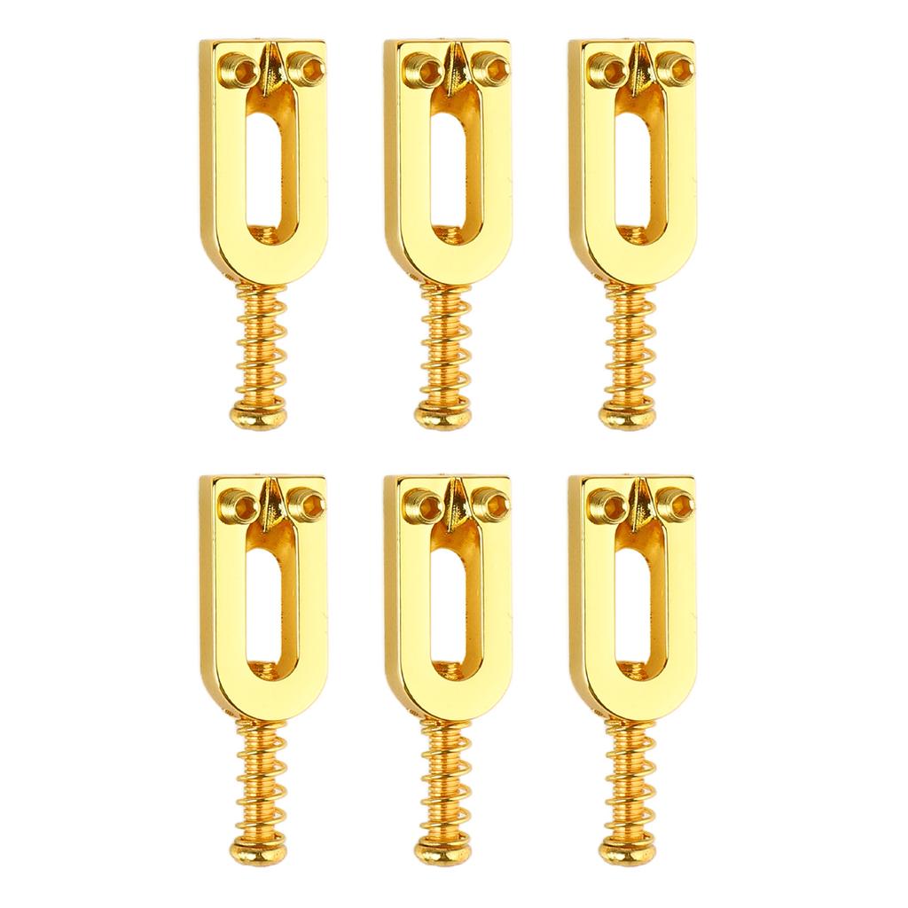 6Pcs Electric Guitar Tremolo Bridge Saddle U Shaped String Tuning Screw Saddle Accessory