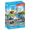 PLAYMOBIL 71732 Cyclist Police Officer with Charging Station, Action Heroes, The Police Officers, 15 Pieces, From 4 Years