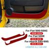 Для Fiat 500 500C(2008-2024 гг.)/Фиат 500Е(2013-)/Abarth 595 695(2012-2024 гг.) Мягкая наклейка из углеродного волокна, декоративная накладка на дверь автомобиля от пинков