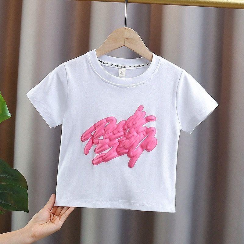 Очаровательные летние наряды для девочек, комплект джинсовых комбинезонов свободного кроя с красочной футболкой