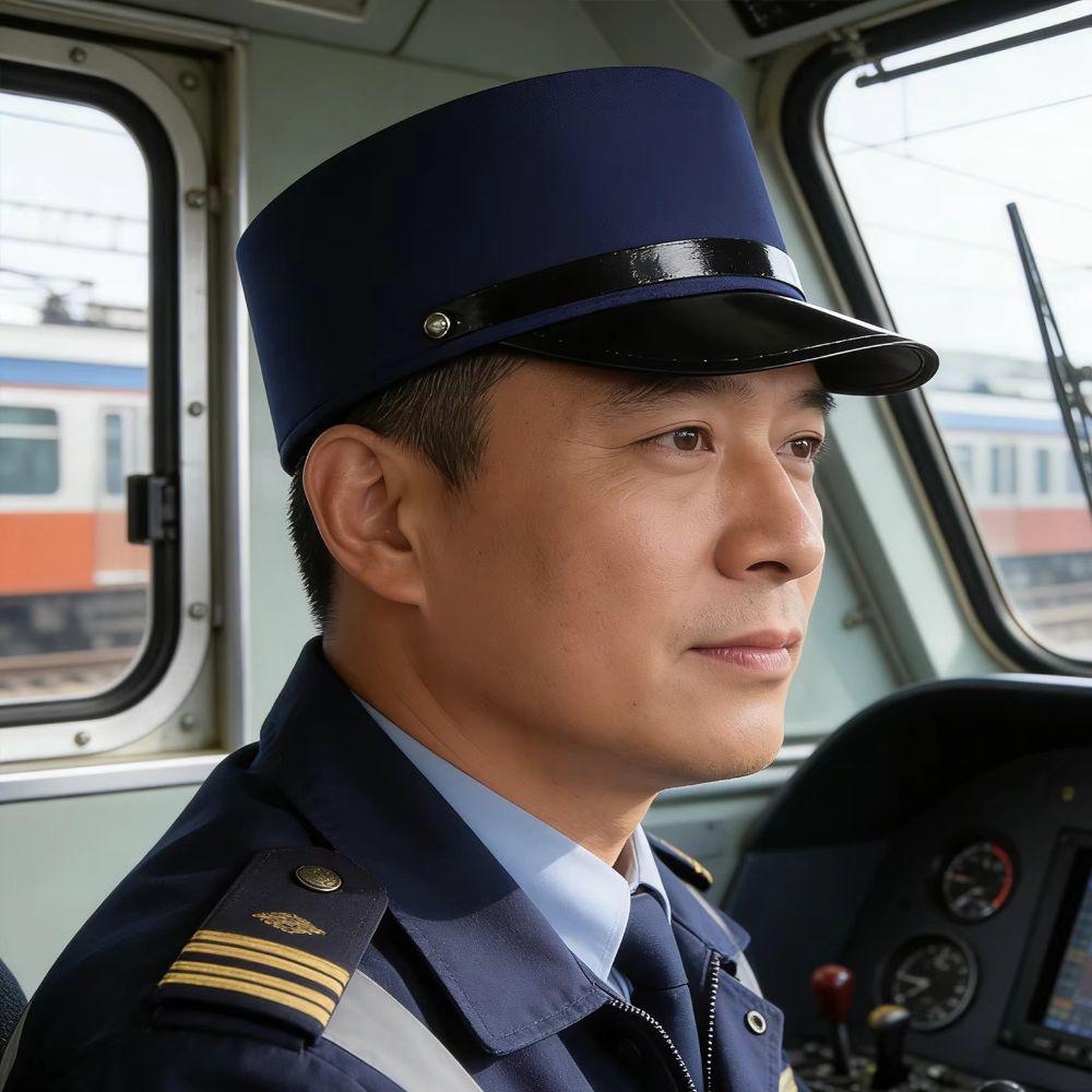 Dress Up Train Engineer Hat Wide Brim Halloween Cosplay Cap Conductor Driver Hat Costume Props